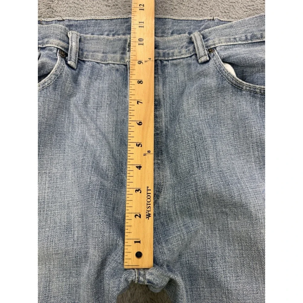 Levis‎ 501 Jeans Mens 38x32 Blue Distressed Denim Straight Leg Button Fly